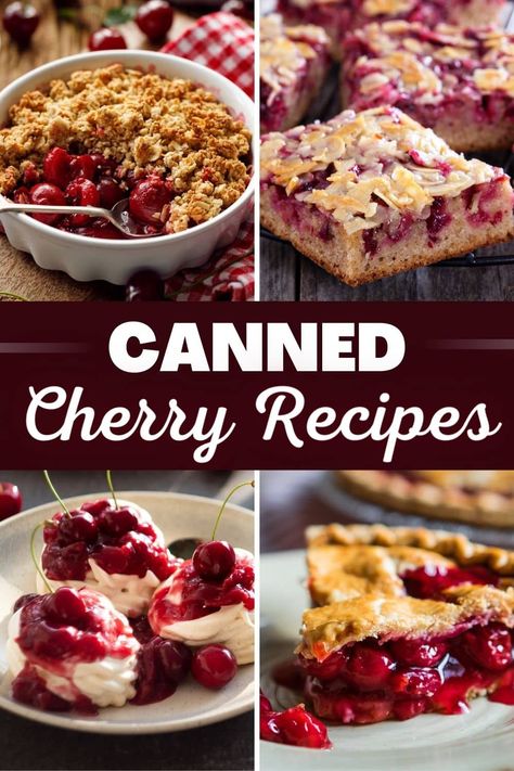 Canned Cherry Recipes, Cherry Pie Filling Recipes Desserts, Cherry Recipes Canning, Canned Cherry Pie Recipe, Cherry Pie Filling Recipes Easy, Sweet Cherry Recipes, Easy Cherry Cobbler, Tart Cherries Recipes, Cherry Pie Filling Recipes