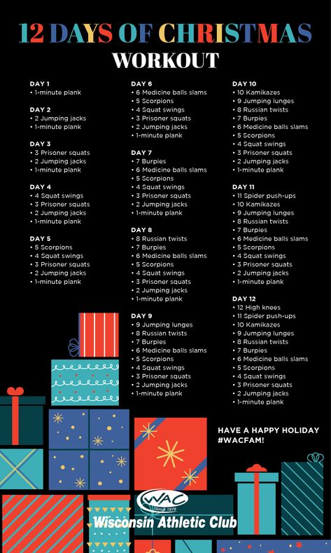 Fitmas Challenge Christmas, December Workout Challenge, Christmas Fitness Challenge, Christmas Workout Challenge, Christmas Workouts, 12 Days Of Christmas Workout, Themed Workouts, Daily Workout Challenge, Countdown Workout