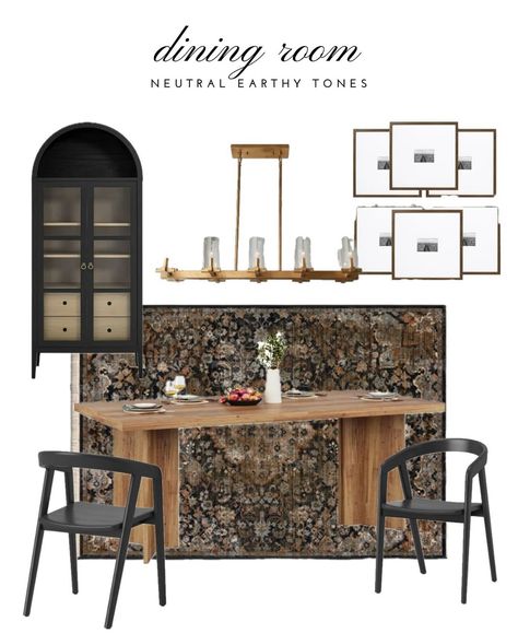 Warm, neutral, earthy 🍂🤎 #archcabinet #moodyhome #neutral #neutraldecor #neutralhome #california #homedecor #homedesign #diningroom #ltkhome Dining Room Moody, Moody Neutrals, Dining Room Mood Board, Beige Dining Room, Dining Room Inspo, Neutral Dining Room, Dining Room Inspiration, Neutral Decor, Organic Modern