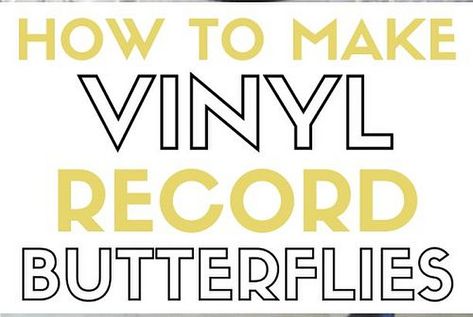 How to Make Vinyl Record Butterflies Vinyl Record Projects, Moving To Georgia, Old Vinyl Records, Diy Craft Tutorials, Upcycled Home Decor, Project Inspiration, Chalkboard Art, White Butterfly, Cool Diy Projects