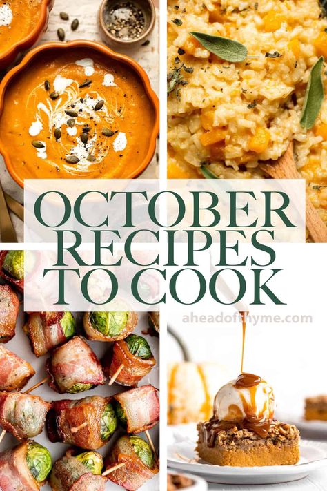 What Recipes to Cook in October Butter Chicken Pizza, Fall Breakfast Recipes, Butternut Squash Quinoa Salad, Seafood Noodles, Balsamic Pork Chops, October Recipes, Rice Cookies, Salads For Lunch, Comfort Food Dinners