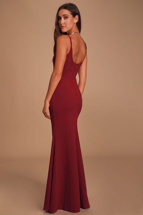 Maroon dresses formal