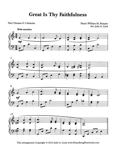 Great is Thy Faithfulness, free hymn arrangements at Piano Song Download! Learn To Play The Piano, Great Is Thy Faithfulness, Hymn Sheet Music, Free Piano Sheet Music, Online Piano Lessons, Play The Piano, Blues Piano, Piano Beginner, Free Piano