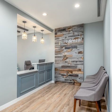 Doctor Reception Area, Dental Front Office Design, Dental Waiting Room Design, Dental Office Decor Ideas Waiting Area, Chiropractic Office Design Receptions, Dental Office Lobby, Dental Office Color Schemes, Dental Office Reception Area, Dental Operatory Decor