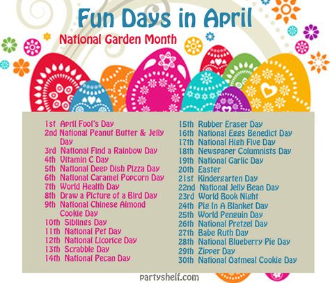 Holidays and fun days to celebrate in April 2014. #april #celebrate #spring April Days To Celebrate, April Events For Residents, April Marketing Ideas, April Holidays, April Ideas, Funny Calendars, Staff Engagement, Monthly Celebration, Referral Marketing