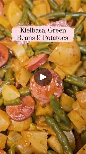 27K views · 527 reactions | Kielbasa, Green Beans & Potatoes 
•14 oz. Kielbasa or smoked sausage 
•1 tbsp butter 
•1.5 lbs diced potatoes 
•1 diced onion 
•16 oz green beans 
•2 cups broth of choice 
•1 tbsp minced garlic 
•1 tbsp all purpose flour 
•1/2 tbsp paprika 
•1 tsp black pepper 
•1 tsp Italian seasoning 
•1-2 tsp slap ya mama seasoning (optional for an added kick) 
•1/2 tsp onion powder 
•1/2 tsp garlic powder 
•1/2 tsp salt 

You can use a Dutch oven pot or large skillet. I doubled this recipe in the video so we would have left overs. So delicious! | The Craftologist Sausage Green Bean Potato Skillet, Green Bean Sausage And Potatoes, Kielbasa Green Beans, Green Beans Potatoes And Sausage, Sausage Potatoes Green Beans, Slap Ya Mama Seasoning, Green Beans Potatoes, Slap Ya Mama, Polska Kielbasa