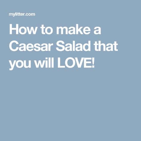 How to make a Caesar Salad that you will LOVE! Extreme Couponing, Caesar Salad, Season 1, Houston, Salad