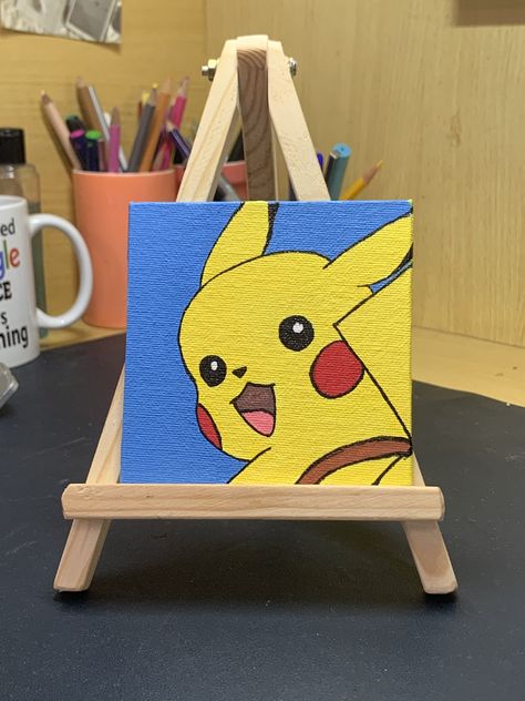 Pokemon Pikachu Small Canvas #PikachuArt #PokemonPainting #CanvasCrafts #SmallCanvasArt #PikachuFanArt #PokemonFanArt #DIYCanvas#CutePainting#CharacterArt #PikachuDecor#PokemonCrafts #CanvasInspiration#MiniCanvas#PikachuLove#PokemonArtwork #SmallArtwork#PikachuAdventures #PokemonFandom#CanvasCreations#HandmadeArt Pikachu Painting, Pokémon Painting, Pokemon Painting, Mini Toile, Pikachu Art, Bicycle Print, Small Canvas Paintings, Cute Canvas Paintings, Canvas Drawings