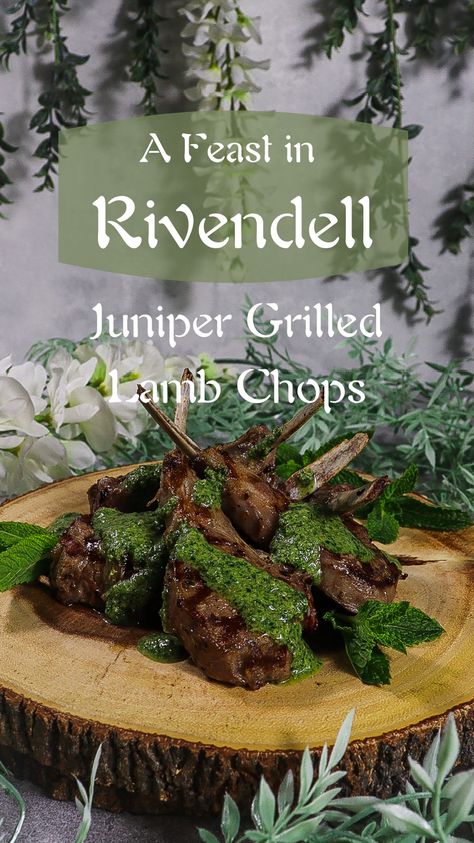 Mint Chimichurri, Easy Easter Dinner, Hobbit Food, Lamb Loin Chops, Lamb Loin, Garlic Marinade, Grilled Lamb Chops, Lamb Ribs, Loin Chops