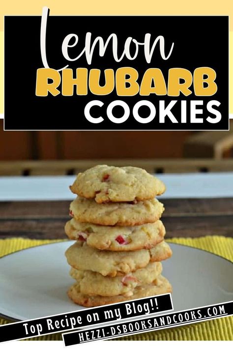 Lemon Rhubarb Cookies Lemon Rhubarb, Recipes Rhubarb, Melt In Your Mouth Cookies, Rhubarb Desserts Recipes, Rhubarb Cookies, Cookies Lemon, Lemon Cookies Recipes, Rhubarb Desserts, Lemon Dessert