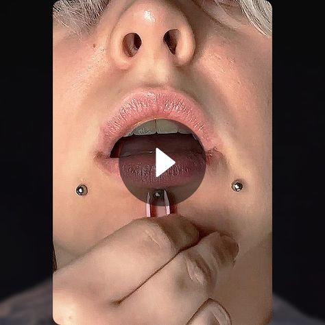 Watch Inkjection on Snapchat Cute Piercings Tongue, Austin Piercing, Cute Piercings Face, Chest Piercings For Women, Cute Facial Piercings, Chest Piercing, Crazy Piercings, Mouth Piercings, Bridge Piercing