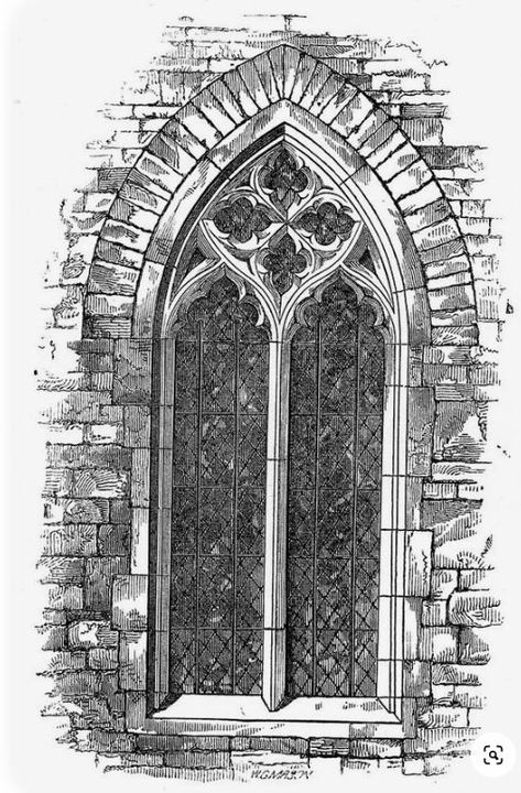 Windows Tattoo, Gothic Windows Tattoo, Brick Detailing, Cathedral Tattoo, Gothic Architecture Drawing, Window Sketch, Stained Glass Tattoo, Conceptual Model Architecture, Gothic Window