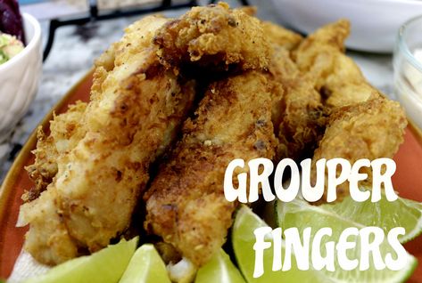 Grouper Fingers Recipe, Grouper Fingers, Grouper Fish Recipes, Grouper Fillet, Bahamian Food, Grouper Fish, Fish Finger, Main Course Recipes, Crockpot Recipes Slow Cooker