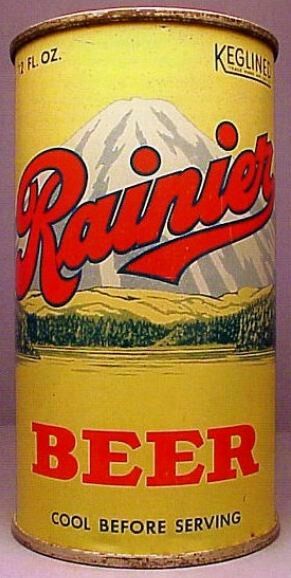 Mount Rainier Beer Can Rainier Beer, Mt Rainer, Beer Can Collection, Old Beer Cans, Vintage Beer Labels, Brewing Recipes, American Beer, Beer Brands, Beer Design