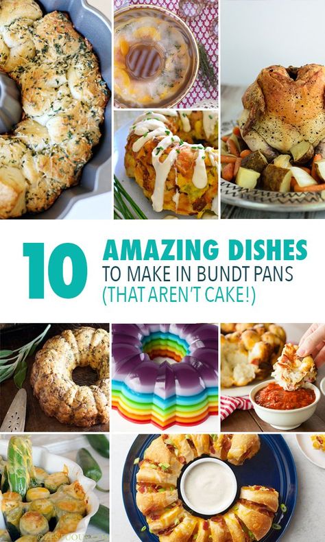 10 Amazing Dishes to Make in Bundt Pans (That Aren't Cake!) T Cake, Bundt Pan Recipes, Muffin Pan Recipes, Bundt Recipes, Bundt Pans, Savory Herb, Herb Cheese, Bundt Cake Pan, Pan Recipes