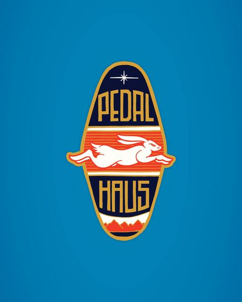 Pedal Haus Brewery | Jon Contino on Behance Retro Logo Design Vintage Labels, Illustrator Projects, Beer Branding Design, Jon Contino, Brewery Restaurant, Logo Luxury, 강아지 그림, Bicycle Parking, Yard Games