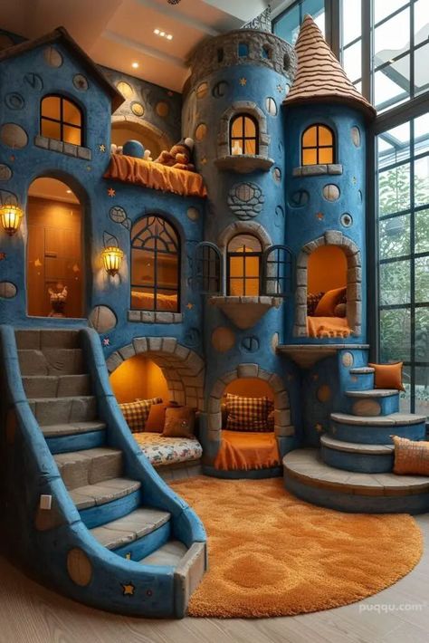 Disney Homes, Photo Japon, Kids Playroom Ideas, Cozy Reading Corners, Playroom Ideas, Bed In Closet, Kids Play Area, Kids Room Design, Design Your Dream House