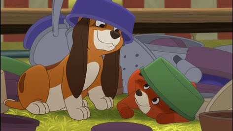 Sausage Party Movie, Animated Movies Characters, Hound Puppies, Disney Posters, Disney Animals, Cute Pokemon Wallpaper, The Fox And The Hound, Old Disney, Anime Animals