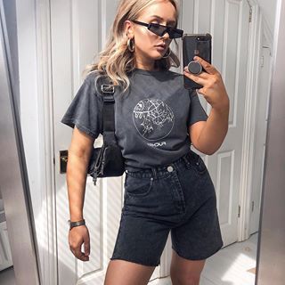 Do you ever go through stages of having one go-to outfit that you put on basically everyday ? 🖤 well this is currently mine - hoodie &… Levi Shorts Outfit, Black Levi Shorts, Same Picture, Shorts Outfit, Levi Shorts, Mom Shorts, Long Shorts, Autumn Fashion Women, Street Style Women