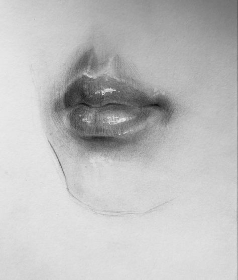 Speaking Drawing, Lips Draw, Portrait Sketch, Lips Drawing, Sketch Painting, Pencil Portrait, Eyes Lips, Art Sketches, Painting & Drawing