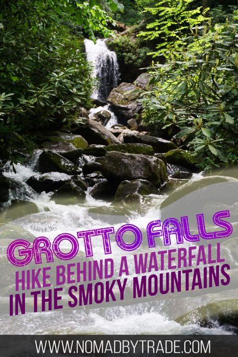 Grotto Falls, Hiking Waterfall, Smoky Mountain Waterfalls, Travelling Usa, Visit Tennessee, Smokey Mountains Vacation, Hike Trail, Waterfall Hike, Smoky Mountains Vacation