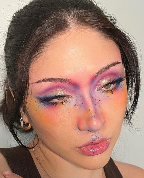 Funky Makeup, Pride Makeup, Graphic Makeup, Rave Makeup, Ethereal Makeup, Unique Makeup, Makijaż Smokey Eye, Dope Makeup, Edgy Makeup