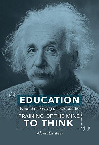 "Education is not the learning of facts but the training of mind to think." - Albert Einstein Einstein Quotes Education, Unschooling Quotes, Famous Inspirational Quotes, Brilliant Quote, Tooth Pendant, Happy Sunday Quotes, Most Famous Quotes, Inspirational Quotes About Success, Albert Einstein Quotes