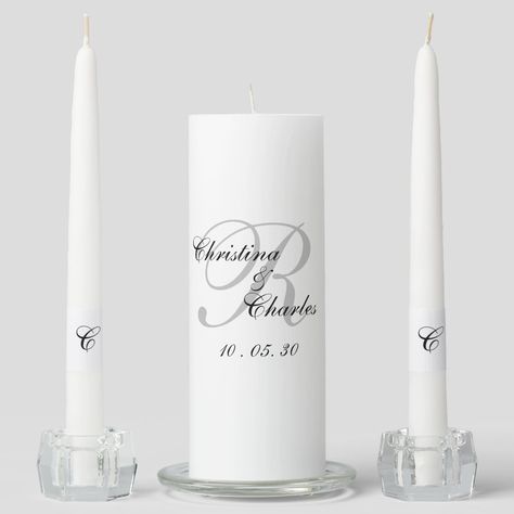 Wedding Unity Candle, Wedding Unity Candle Set, Unity Candle Set, Wedding Script, Wedding Unity Candles, Elegant Monogram, Unity Candle Sets, Candle Base, Wedding Unity