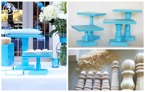 the Creative Orchard: INSPIRE: DIY Cake Stands - Top 12 Tutorials! Diy Cake Stand, Green Chandeliers, Food Stand, Diy Wedding Cake, Food Stands, Wedding Cake Stands, Candy Table, Cupcake Stand, Cake Stands