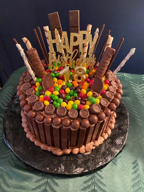 Birthday Cake Teen Boy, Candy Cake, Brownie Cake, Chocolate Brownies, Birthday Cakes, Brownies, Cupcake Cakes, Cake Recipes, Birthday Cake