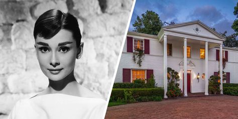 Audrey Hepburn's Former Los Angeles House For Sale At $14 Million - Old Hollywood Audrey Hepburn Home, Eva Gabor, David Niven, Mia Farrow, Classy Lady, Glam Party, Celebrity Homes, Old Hollywood Stars, Silent Movie