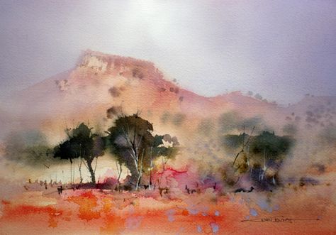 WINT8580 Sterling Edwards, Watercolour Mountains, John Lovett, Loose Watercolor Paintings, Watercolour Ideas, Watercolor Projects, Watercolor Painting Techniques, 수채화 그림, Watercolor Landscape Paintings