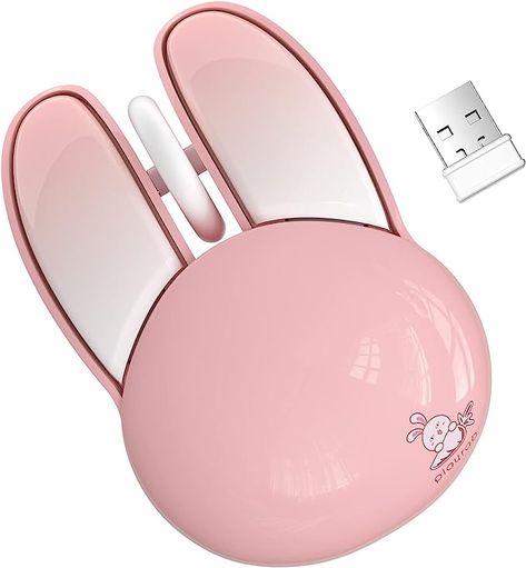 Amazon.com: Dilter Wireless Mouse for Laptop, Noiseless Computer Mouse with 2.4G Portable USB Receiver and Cute Bunny Shaped, Cordless Mice for Windows Mac PC Tablet Notebook (Green) : Electronics Mice Candy, Pink Electronics, Kawaii Mouse, Mouse For Laptop, Retro Typewriter, Laptop Mouse, Mac Pc, Leather Desk, Cute Mouse