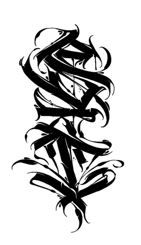 Phyrexian Tattoo, This Is The Way Tattoo, Calligraffiti Tattoo, Calligraphy Tattoo Design, Calligraphy Tattoo Fonts, Tattoo Lettering Design, Chicano Lettering, Tattoo Lettering Styles, Calligraphy Tattoo