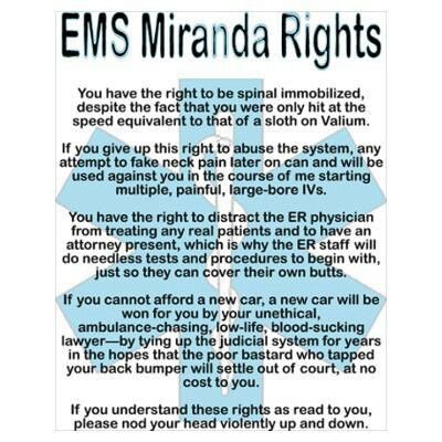 Ah... the joys of spinal immobilization Ambulance Humor, Emt Student, Emt Humor, Ems Quotes, Ems Week, Paramedic Humor, Miranda Rights, Paramedic Quotes, Ems Humor