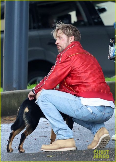 The Fall Guy Ryan Gosling, Ryan Gosling The Fall Guy, Fall Guy Ryan Gosling, Ryan Gosling Fall Guy, Ryan Gosling Dog, Stephanie Hsu, Ryan Gosling Style, Fit Actors, Famous Guys