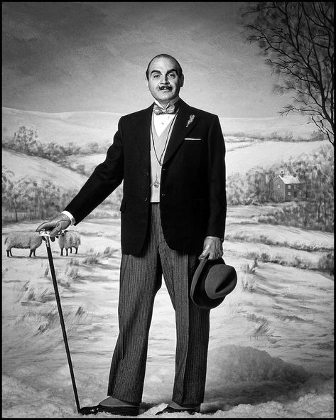 David Suchet, Gentlemens Guide, Agatha Christie's Poirot, Miss Marple, Hercule Poirot, Emily Bronte, Men Style Tips, Agatha Christie, Film Serie