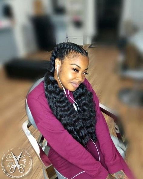 2 Feed In Braids With Weave Curly Ends, Two Cornrow Braids With Curly Ends, 2 Braids With Weave Curly Ends, 2 Braids With Curly Ends, Feed In Braids With Curly Ends, Two Braids With Curly Ends, Two Feed In Braids With Curly Ends, 2 Big Braids With Weave, 2 Goddess Braids