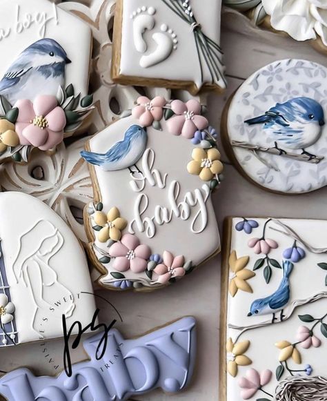 Cookie Recipes Decorating, Baking Theme, Bird Cookies, Cookies Theme, Crazy Cookies, Sugar Cookie Designs, Chocolate Art, Baby Cookies, Cookies For Kids