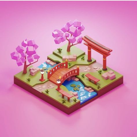 Isometric Art 3d, Low Poly Blender, Blender Low Poly, Lowpoly 3d, Idle Game, Blender Models, Concept Art Tutorial, Isometric Art, Blender Tutorial