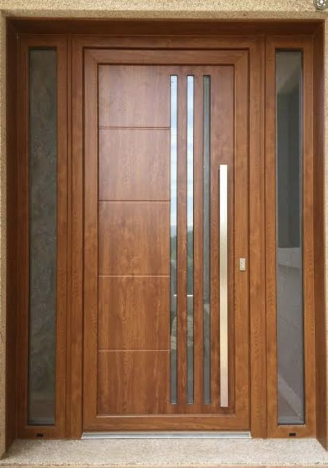 Upvc Door Design Modern, Front Door Options, Mid Century Modern Door, Wooden Door Entrance, Sliding Doors Exterior, Home Gate Design, House Window Design, Sofa Design Wood, Modern Exterior Doors