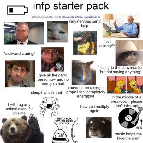 Infp Starter Pack, Mbti Enneagram, Infp Things, Infp Problems, Infp Mbti, Infp T Personality, Meyers Briggs, Infp Personality Type, Mbti Memes