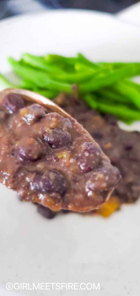 Puerto Rican Black Beans. Frijoles Negros Puerto Rican Black Beans Recipe, Beans Puerto Rican Style, Puerto Rican Black Beans, Puerto Rican Style, Dried Black Beans, Black Bean Recipes, Pigeon Peas, How To Cook Beans, Lima Beans