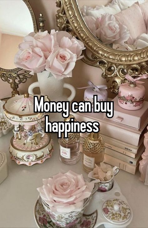 Pink,girly,girl,aesthetic,whisper,whispers,coquette,money,can't,buy,happiness Money Can Buy Happiness, Am I Happy, Money Buys Happiness, Money Can't Buy Happiness, Money Cant Buy Happiness, Lavender Aesthetic, Relatable Whispers, Touching Quotes, Happiness Is