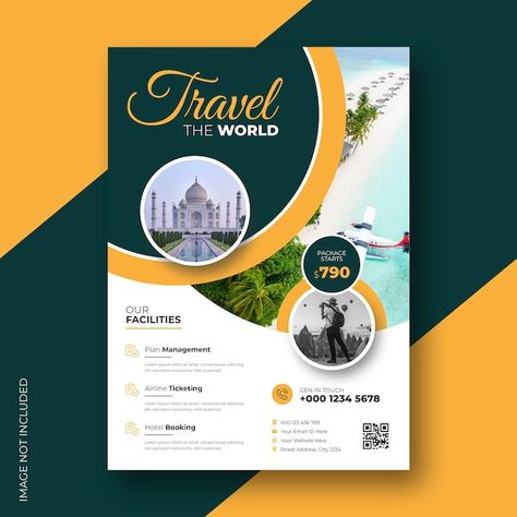 Travel Flyer, Cover Page Template, Corporate Travel, Design Brochure, Brochure Cover, Travel Brochure, Flyer Design Templates, Cover Template, Travel Tours