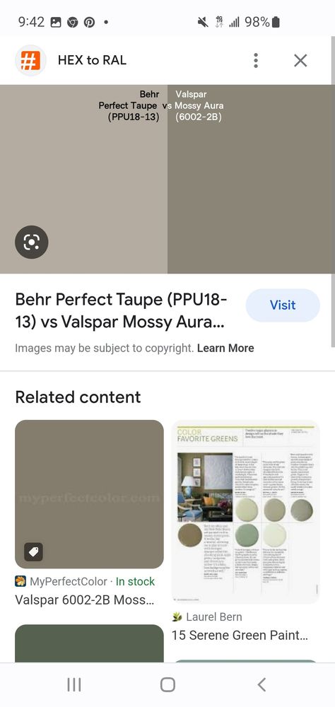 Behr Perfect Taupe, Perfect Taupe Behr, Green Paint, Bedroom Makeover, Exterior, Paint, Bedroom, Color