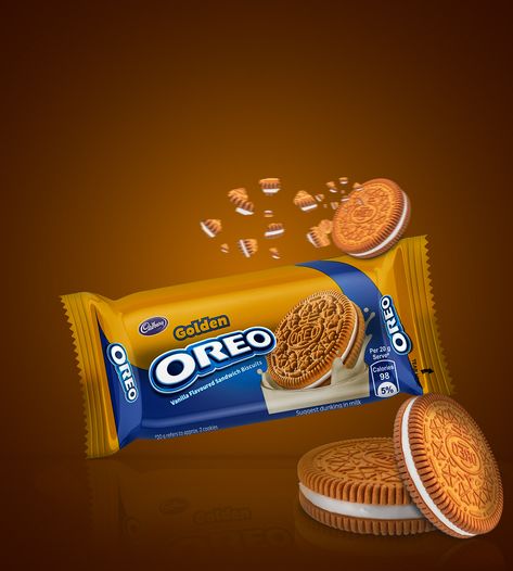 Golden Oreo Biscuit Design Oreo Biscuits Photography, Biscuits Photography, Biscuit Design, Sandwich Biscuits, Golden Oreo, Oreo Biscuits, Illustration Photography, Vanilla Flavoring, Graphic Design Illustration