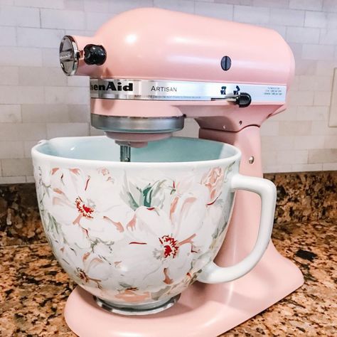 The Kitchen Aid Pink Mixer & Bowl — By Mandy Maltz Pink Kitchenaid Mixer, Mixer Attachments, Surprises For Husband, Kitchenaid Mixer, Kitchenaid Stand Mixer, Pink Kitchen, Kitchen Mixer, Stand Mixer, Holy Grail