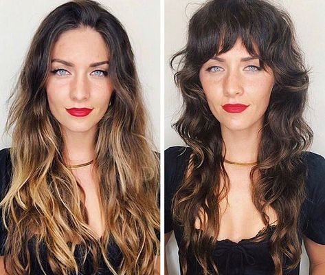 16 Girls That Changed One Thing About Their Appearance and Now They Look Brighter Jayne Matthews, Long Shag Hairstyles, Cut Long Hair, Modern Shag Haircut, 70s Hair, Brown Hair Balayage, Shag Hairstyles, Edgy Hair, Fringe Hairstyles