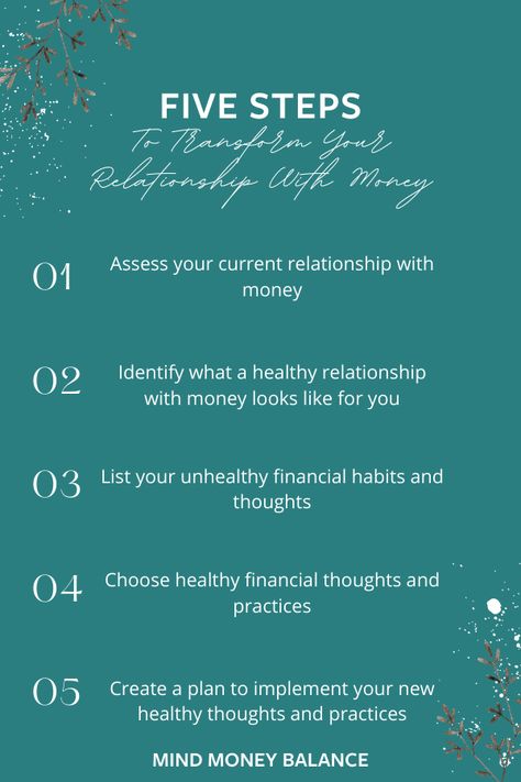 Change your relationship with money by going deeper than figuring out a budget. Click through to learn the five steps to start transforming your relationship with money so you can create a healthy financial relationship. Healing Your Relationship With Money, Heal Relationship With Money, Healing My Relationship With Money, Healthy Relationship With Money, 2024 Relationship, Abundance Journal, Money Balance, Money Psychology, Money Healing